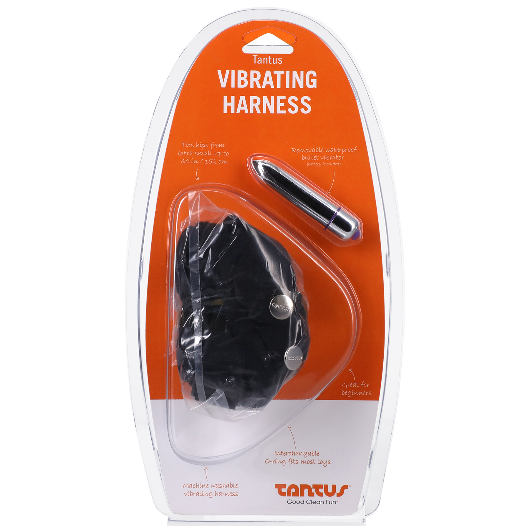 TS8693 - Tantus Velvet Vibrating Harness Onyx