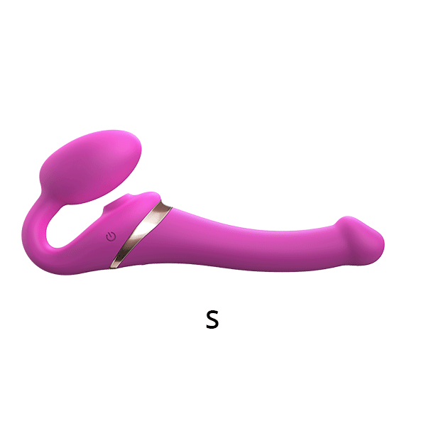 MULTI ORGASM BENDABLE STRAP-ON - S - FUCHSIA