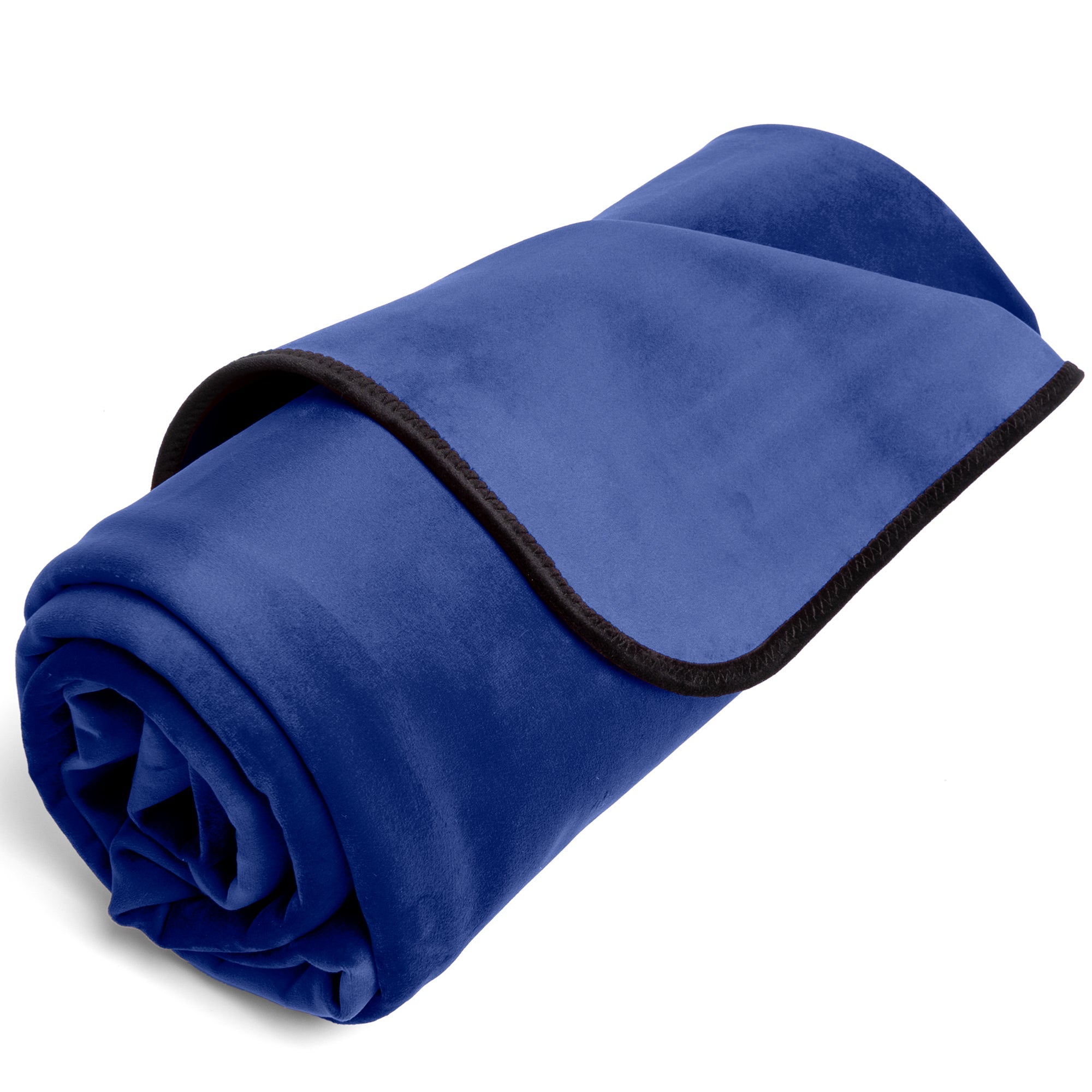 Fascinator Throw Royal Blue Velvish - Travel Size